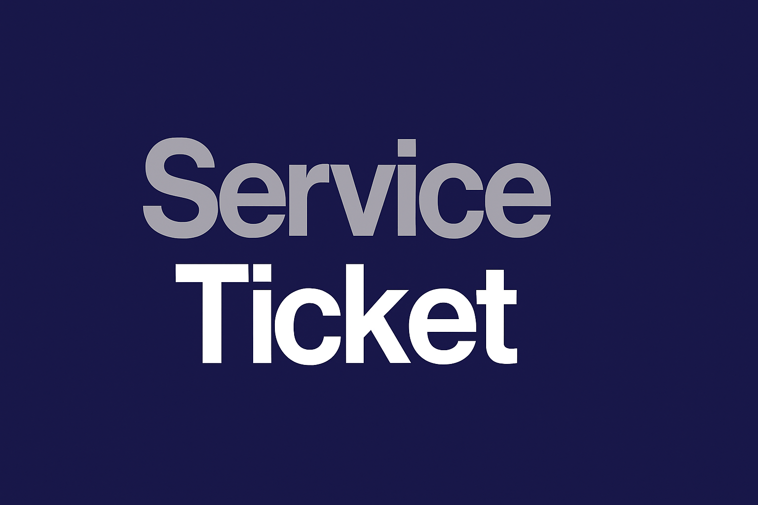 Service Ticket image