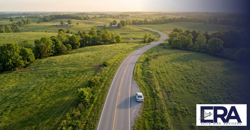 Average cost of auto insurance in Kentucky — Owensboro street with parked vehicle and ERA navy overlay