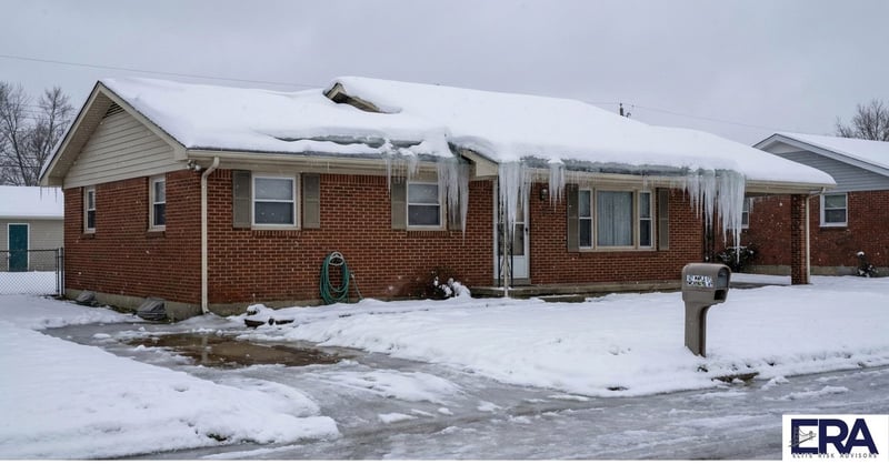 Home in Owensboro, Kentucky during winter weather that can lead to water damage